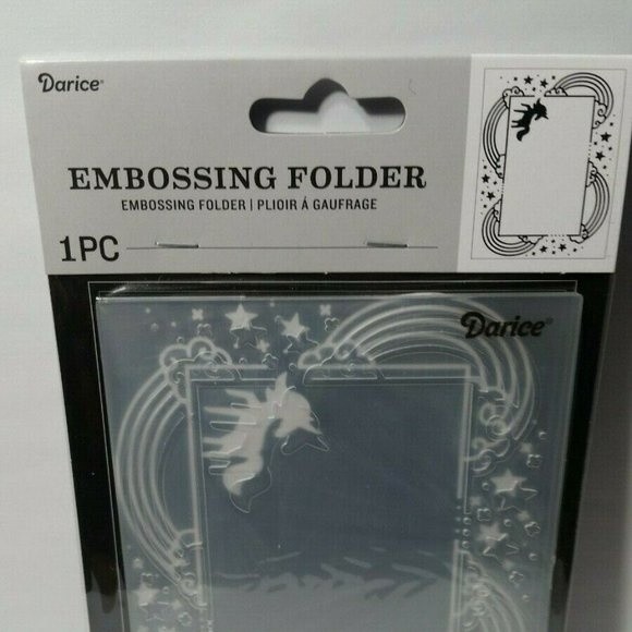 Darice Embossing Folder Unicorn Scrapbook Paper Crafts Card Making - Picture 2 of 6